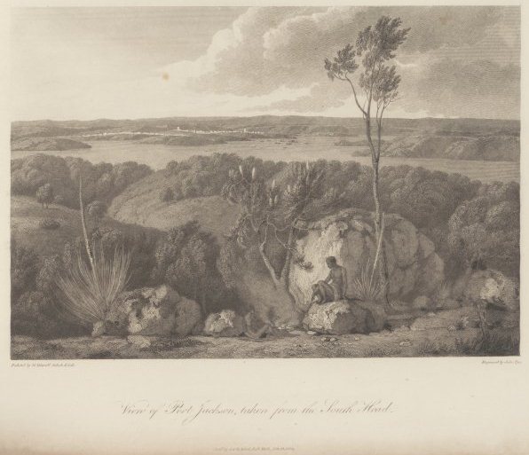 View of Port Jackson from the South Head by John Pye 1782-84, courtesy of the National Library of Australia